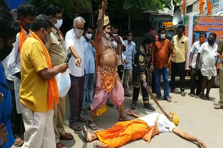 hindupuram police awareness on mask wearing