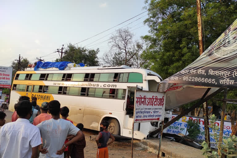 Bus Accident near Bilasa Tal in Bilaspur