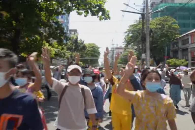 Myanmar protesters