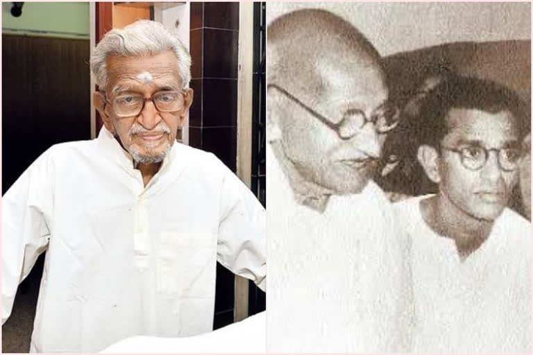 Last PS of Mahatma Gandhi passes away  V Kalyanam passes away  Last PS of Mahatma Gandhi  മഹാത്മഗാന്ധിയുടെ പ്രൈവറ്റ് സെക്രട്ടറി വി.കല്യാണം അന്തരിച്ചു  മഹാത്മഗാന്ധി  വി.കല്യാണം അന്തരിച്ചു