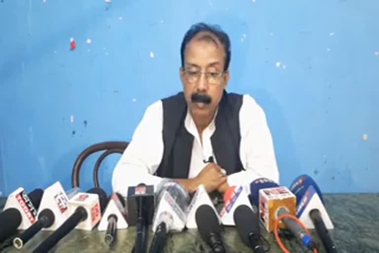 press meet held by Ex minister Mahibul Hauqe in Dhubri