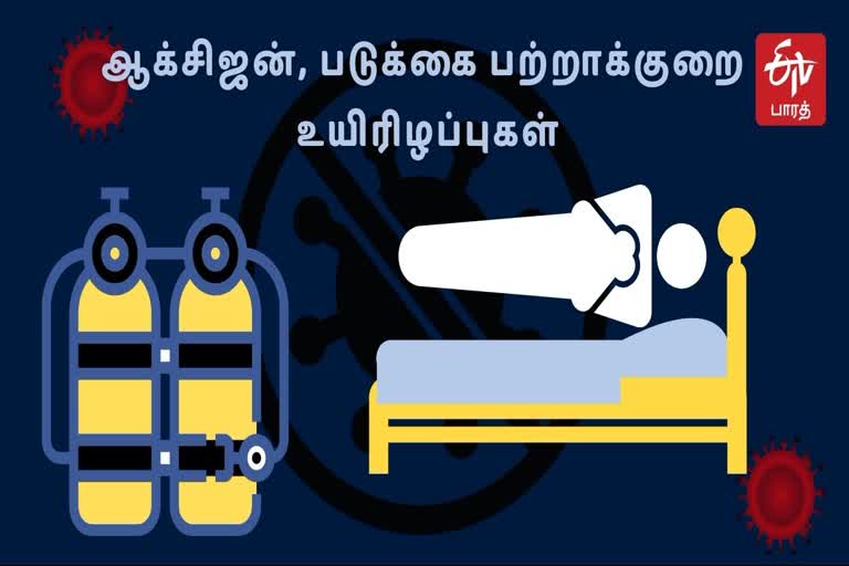 படுக்கை கிடைக்காமல் பெண் உயிரிழப்பு  திருநெல்வேலி கரோனா நிலவரம்  படுக்கை பற்றாக்குறை  ஆக்சிஜன் பற்றாக்குறை  Female death due to not getting bed in thirunelveli hospital  women death due to not getting bed  Lack of oxygen  Thirunelveli Corona Updates