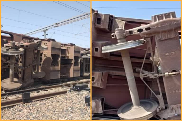 दरा में बेपटरी हुई मालगाड़ी, Freight train derailed in dara