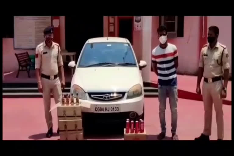 Liquor smuggling in Mahasamund