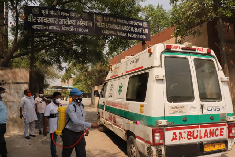 Sanitization of hospital ambulance by Indian public service trust in delhi