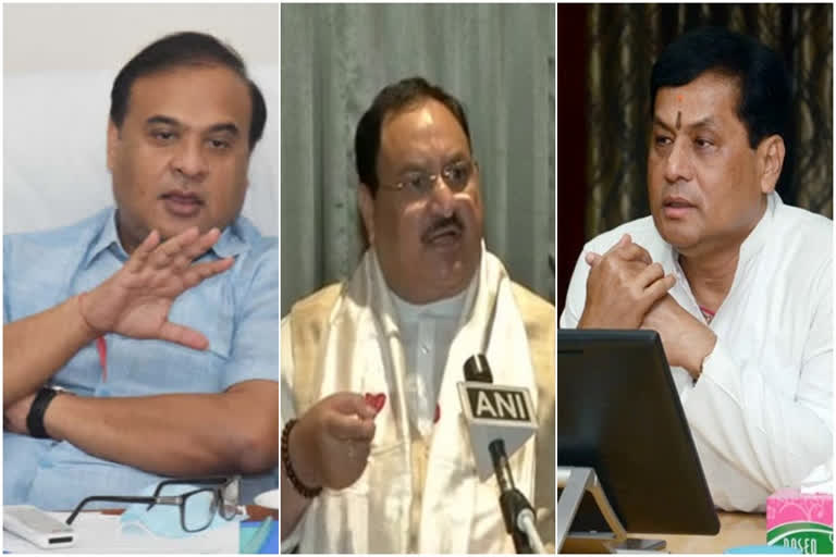 Himanta Sarma  Sarbananda Sonowal  Sarbananda Sonowal to meet Nadda  decision on CM likely today  Assam new chief minister  Assam Assembly polls,  Bharatiya Janata Party  Himanta Biswa Sarma  അസം  ബിജെപി  തെരഞ്ഞെടുപ്പ്