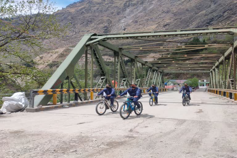 Bicycle tour reached Rishikesh