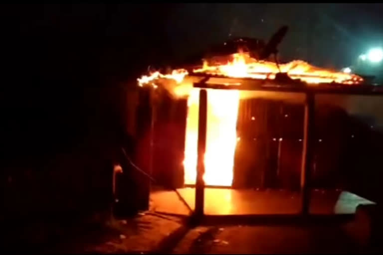 Allegation of setting fire to Trinamool party office in Tufanganj coochbehar