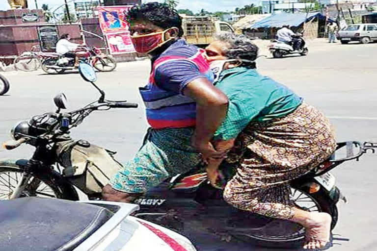 Body carried on two wheeler