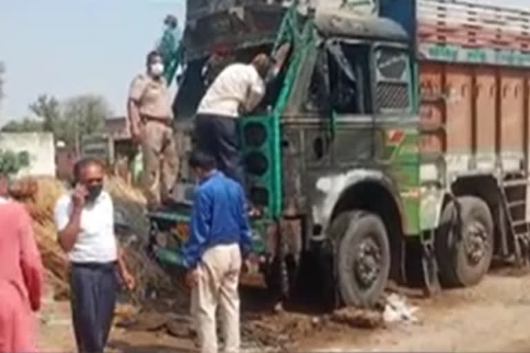 fire in a lorry