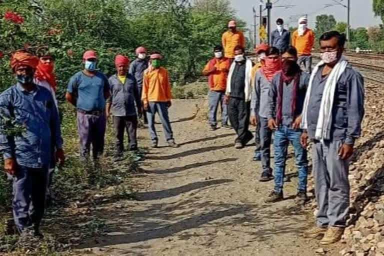 Track Maintainer Protest, Track Maintainer Protest in Kota