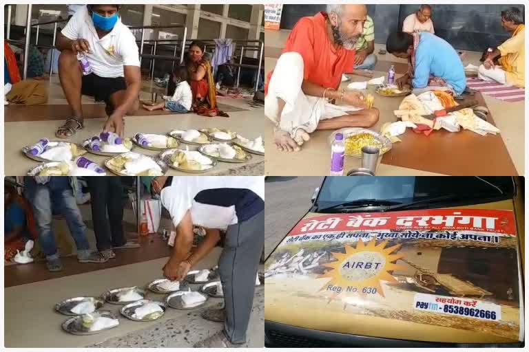 roti Bank team distributing food to hungry people