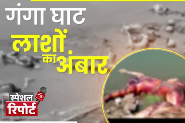 गंगा नदी में उतराती मिलीं दर्जनों लावारिस लाशें