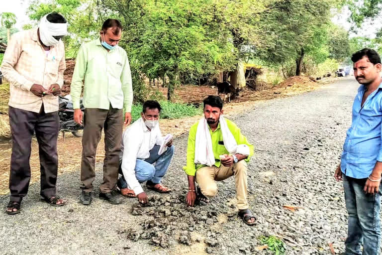 बामणी जोड रस्त्याचे काम निकृष्ट