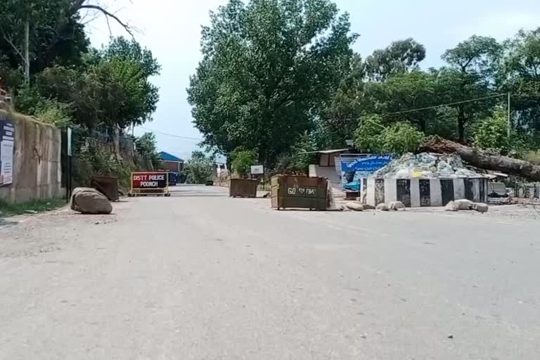 effect of the corona curfew in the tehsil mandi