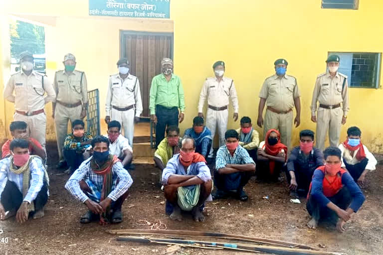 16 ग्रामीण भेजे गए जेल , 16 villagers sent to jail