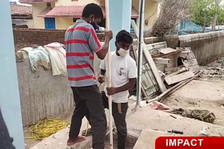 repairing of deteriorated water tower started in Sukurhuttu village of Ranchi