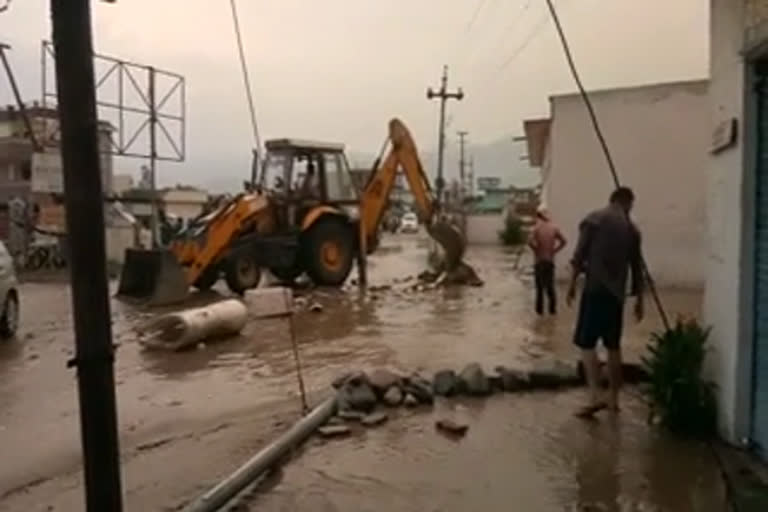 Water logging due to rain