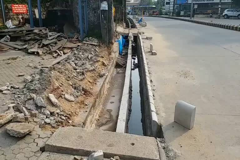 Drainage repair work