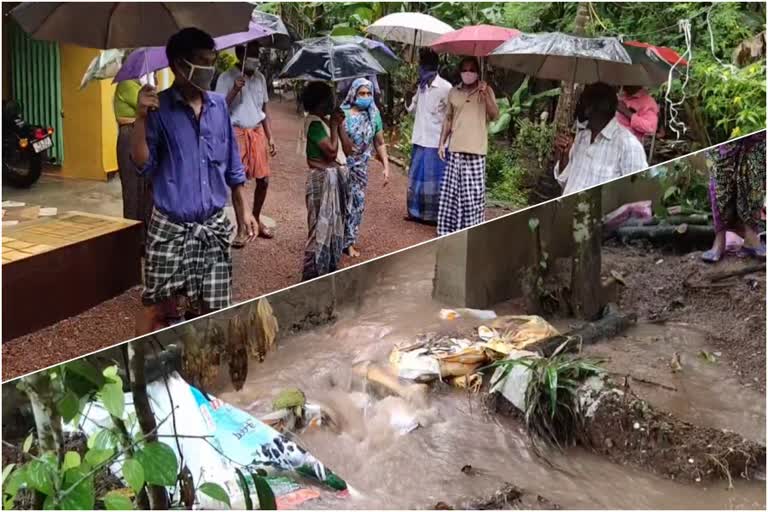 Water logging issue  kollam  സ്വകാര്യ വ്യക്തി  ജലമൊഴുക്ക് തടസപ്പെടുത്തി  ഓട