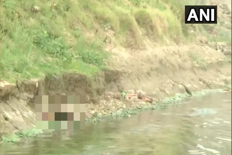 Bodies wash up on shores of river Ganga in UP's Ghazipur  ഗംഗ നദിയിൽ മൃതദേഹങ്ങൾ  ഗാസിപൂരിൽ മൃതദേഹങ്ങൾ  ബുക്‌സർ  ഗാസിപൂർ  Bodies wash up on river Ganga Ghazipur  Bodies wash up on Ganga  Bodies wash up on Ghazipur  Ghazipur