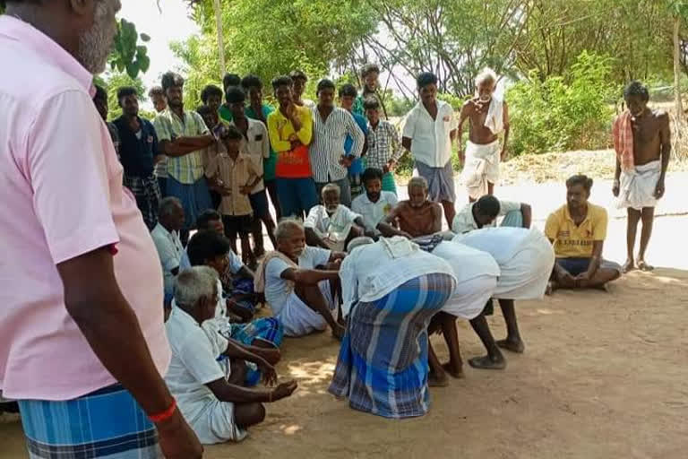 fall at the feet of panchayat members