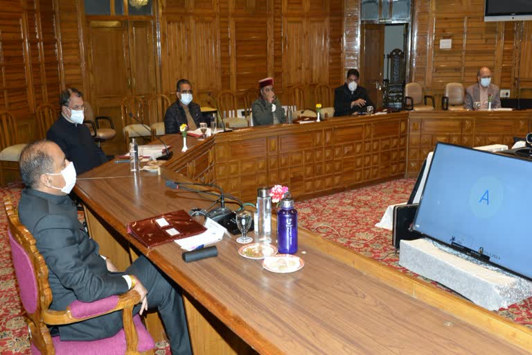 cm jairam thakur meeting with official.