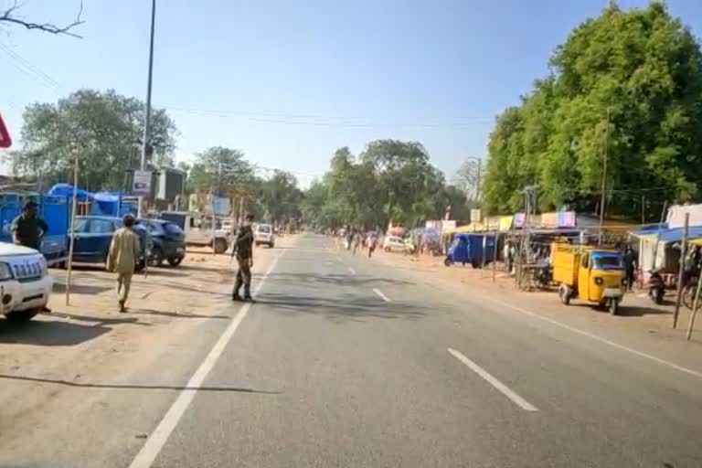 silence on roads of khunti due to lockdown