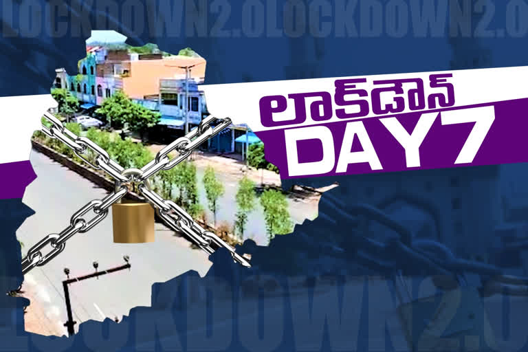 seventh day of telangana lockdown