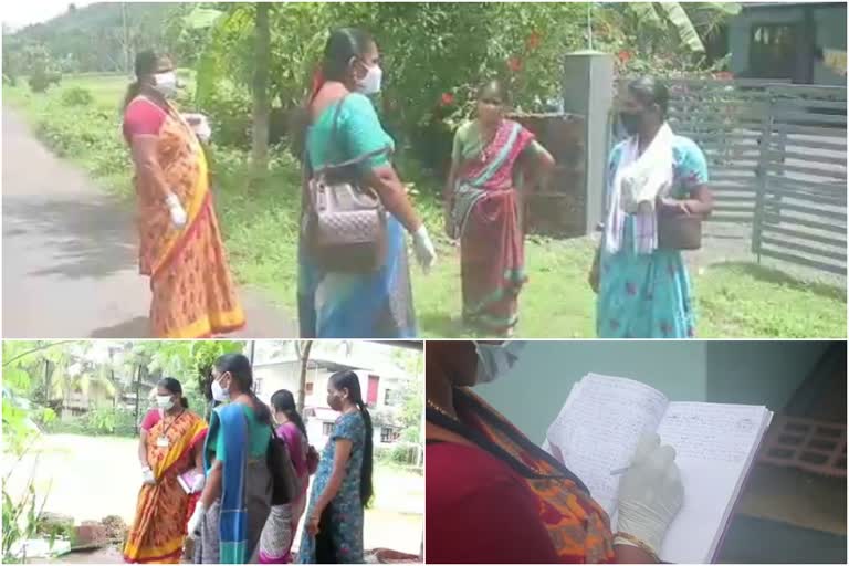 asha workers during covid pandemic  കൊവിഡ് കാലത്തും കർമനിരതരായി ആശാവർക്കർമാർ  ആശാവർക്കർ  കൊവിഡ്  അക്രഡിറ്റഡ് സോഷ്യൽ ഹെൽത്ത് ആക്ടിവിസ്റ്റ്  accredited social health activist  asha worker  സാംക്രമിക രോഗങ്ങൾ