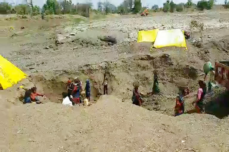 Illegal mining of black soil