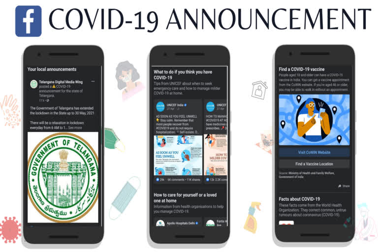 Facebook,  COVID-19 announcement tool