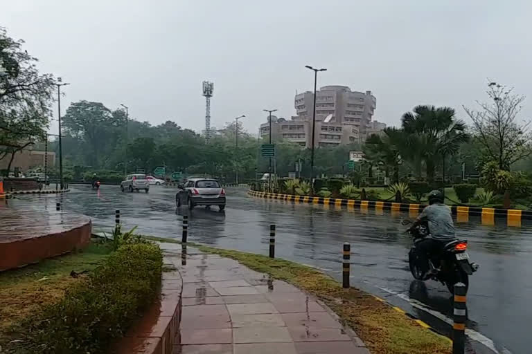 The day started in Delhi with rain