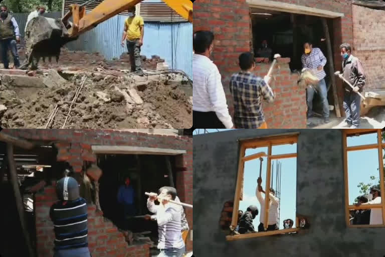 LAWDA demolishes several illegal residential structures, shops in Dal areas