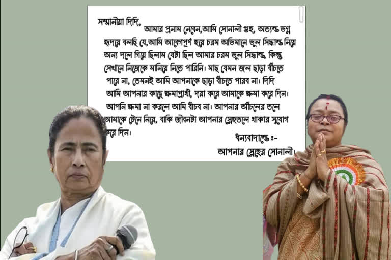 বিজেপিতে যোগ চরম ভুল, মমতার কাছে ক্ষমাপ্রার্থী সোনালি