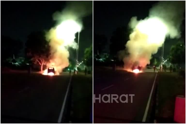 chandigarh car fire