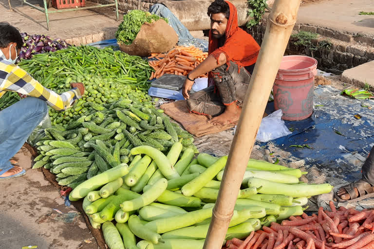 राजधानी में सब्जियों के भाव