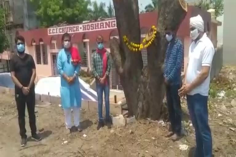 Tribute laid silent for the chopped tree, demanding action against the guilty