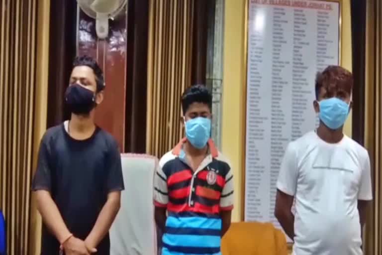 drugs with three person arrested at jorhat