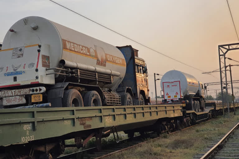 Railways record highest-ever single day load  Railways single day load  Railways delivers 1142 MT of Oxygen  Indian Railways  Indian Railways set another milestone  Liquid Medical Oxygen  Railways delivers Liquid Medical Oxygen  Oxygen Express  ജീവന്‍ നല്‍കി ചരിത്രം കുറിച്ച് റെയില്‍വേ  തിങ്കളാഴ്ച വിതരണം ചെയ്തത് 1,142 മെട്രിക് ടൺ ഓക്‌സിജന്‍  റെയില്‍വേ മന്ത്രാലയം ഓക്‌സിജന്‍ എക്‌സ്‌പ്രസ്‌ എന്ന പ്രത്യേക ട്രെയിനുകളില്‍ എത്തിക്കുന്നത്.  ലിക്വിഡ് മെഡിക്കൽ ഓക്സിജന്‍