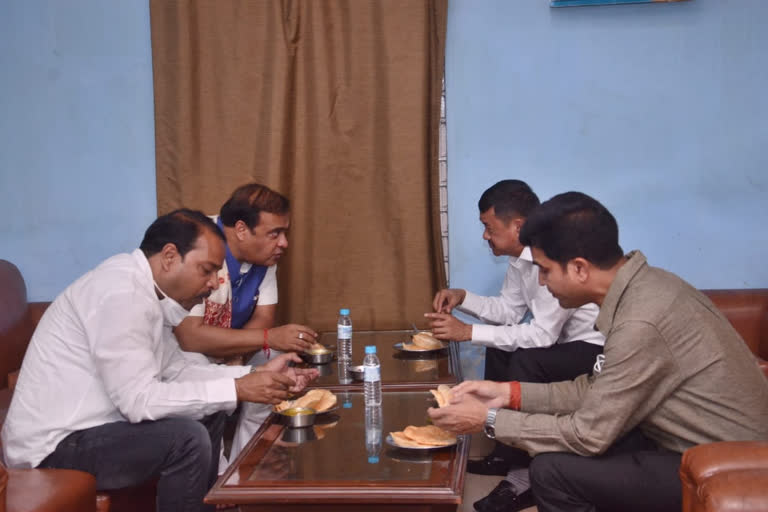 cm himanta biswa sarma at assembly canteen