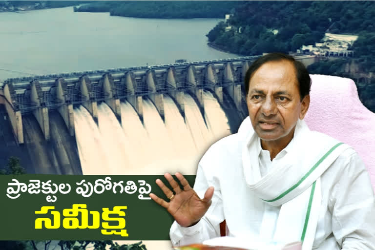 CM kcr review today on the progress of work on irrigation  projects in the Telangana