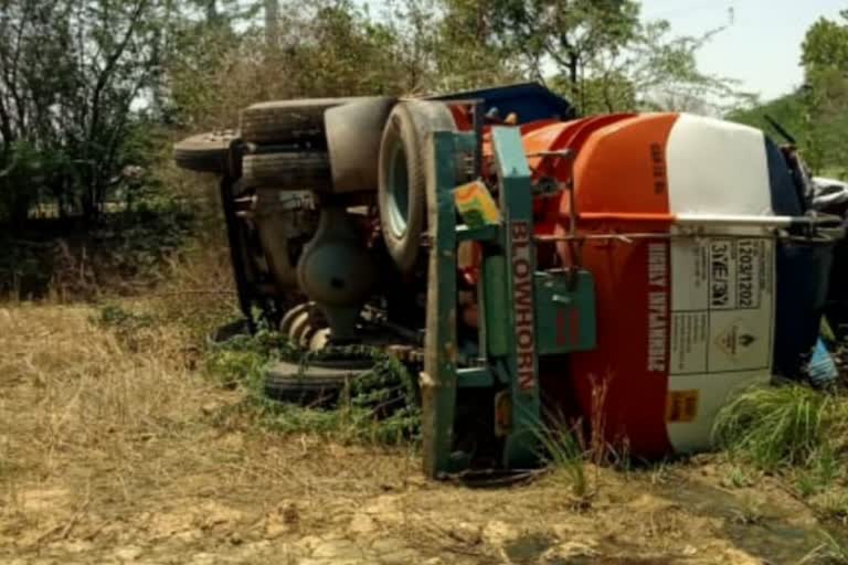 diesel tanker overturn, diesel tanker overturn in Bharatpur