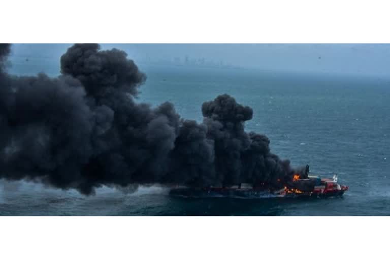 Container ship turns into floating inferno off Colombo, ICG on way
