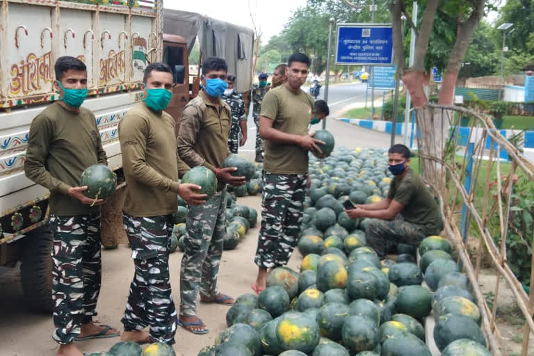 CRPF buying watermelons from farmers