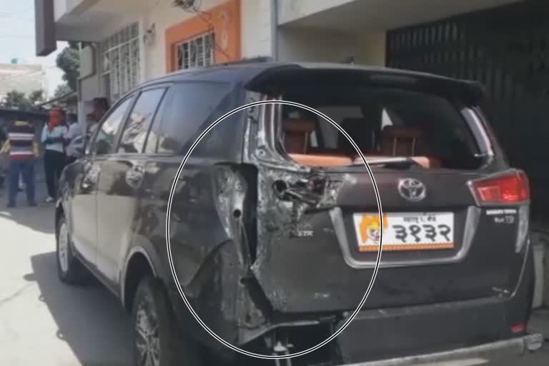 case filed on unknown who burned mla sanjay gaikwad car buldana