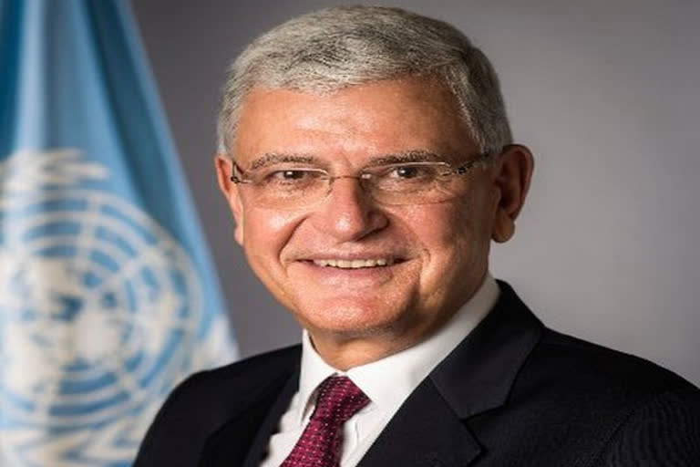 UNGA Prez on Jammu and Kashmir issue  United Nations on Jammu and Kashmir conflict  UNGA President Volkan Bozkir  India vs Pakistan  ഐക്യരാഷ്ട്ര പൊതുസഭ പ്രസിഡന്‍റിന്‍റെ ജമ്മു-കശ്മീർ പരാമർശത്തെ വിമർശിച്ച് ഇന്ത്യ  ഐക്യരാഷ്ട്ര പൊതുസഭ  വോൾക്കൺ ബോസ്‌കിർ  വിദേശകാര്യ മന്ത്രാലയം  പാകിസ്ഥാൻ സന്ദർശനം  ജമ്മു-കശ്മീർ