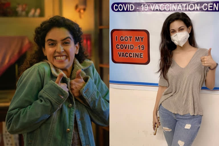 Sanya Malhotra, Amyra Dastur receive first dose of COVID-19 vaccine