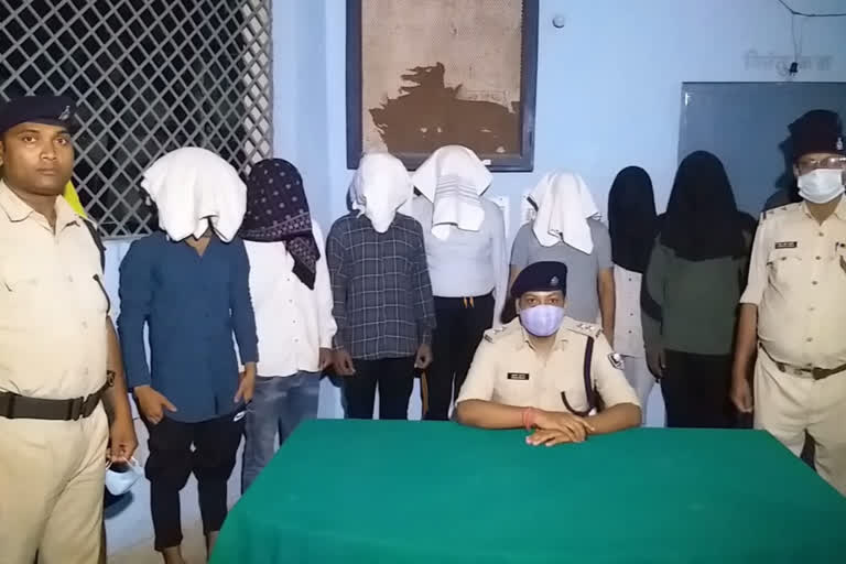 दानापुर में  9 अपराधी गिरफ्तार