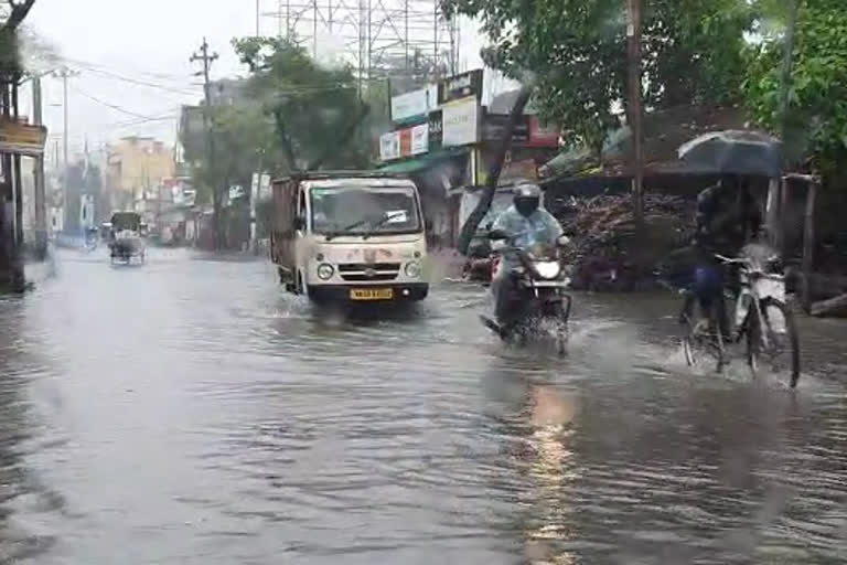 raiganj waterlogged after heavy rain